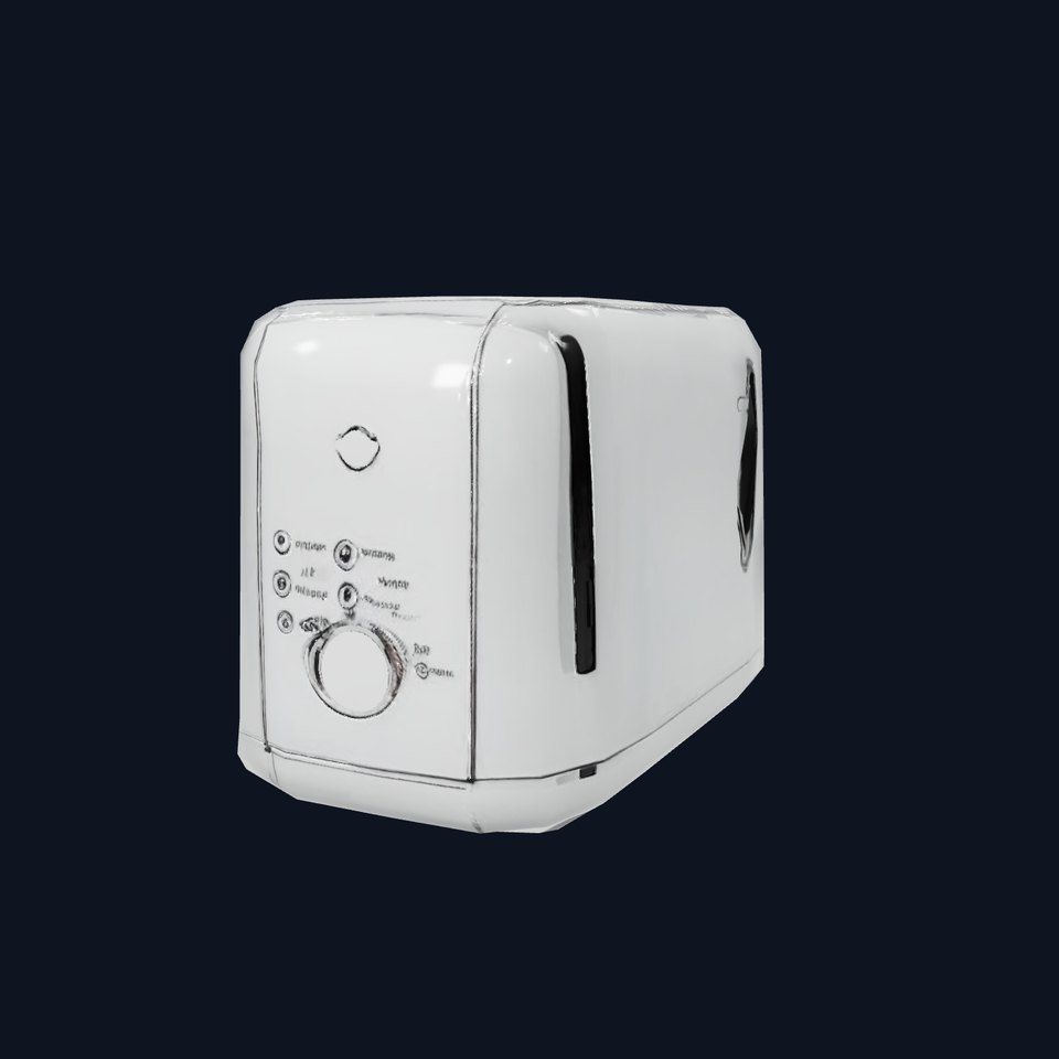 Sleek Chrome Toaster model pack