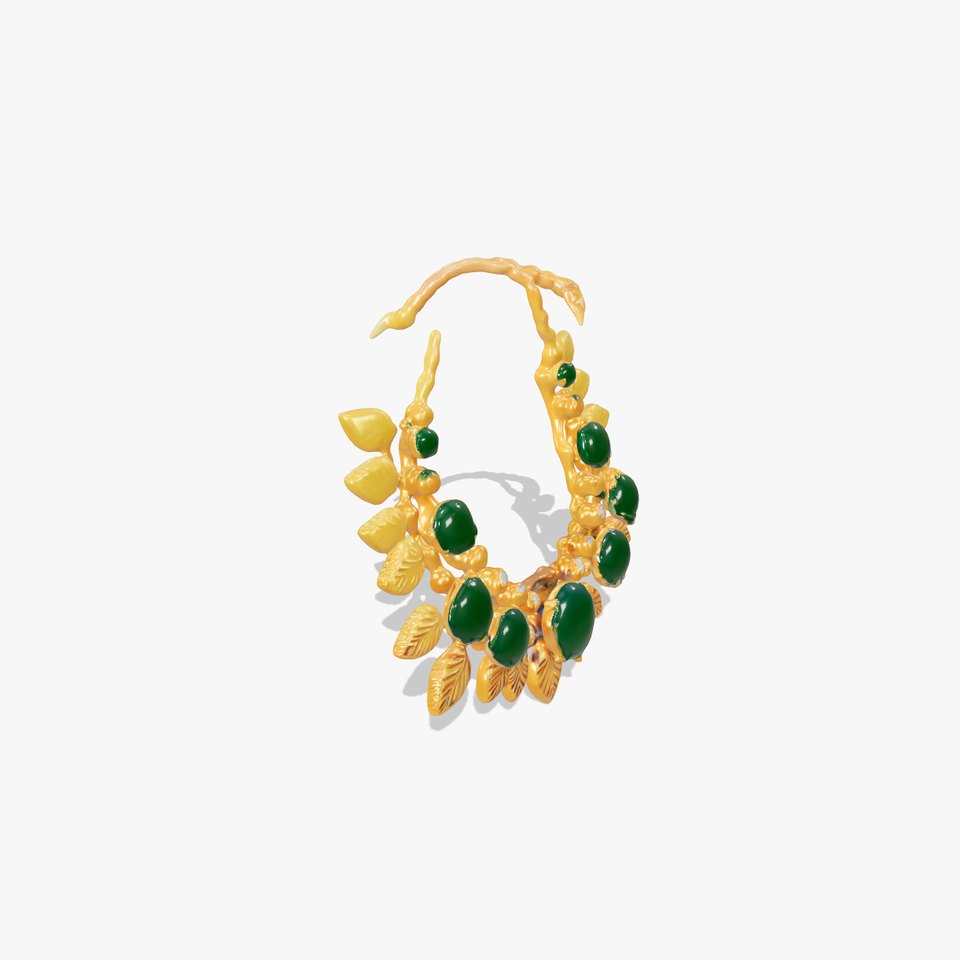 Emerald Leaf Necklace model pack