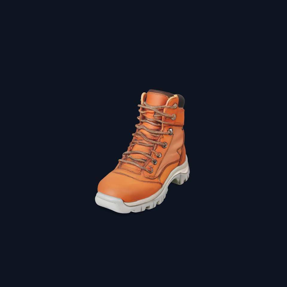 Tan Hiking Boot model pack