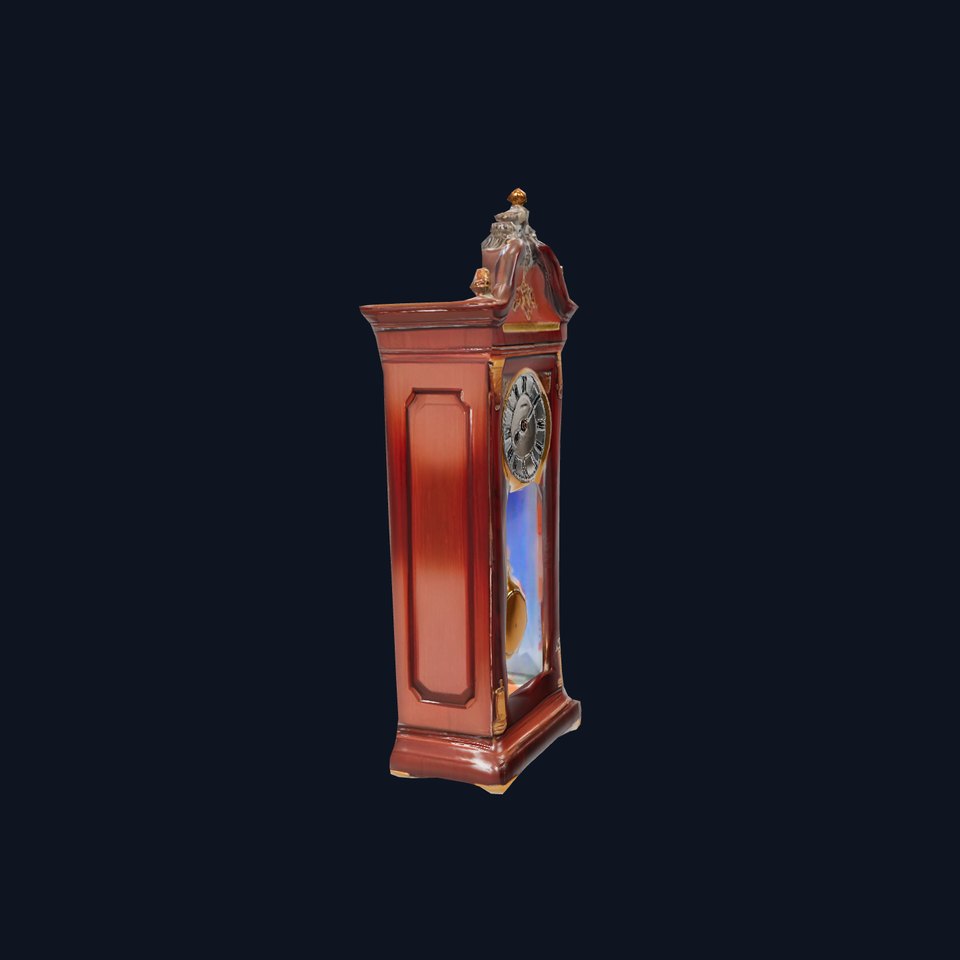 Antique Wood Clock model pack