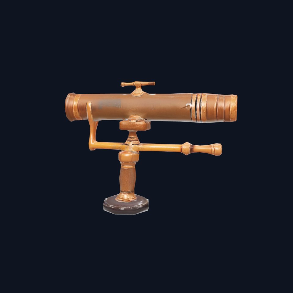 Antique Brass Telescope model pack