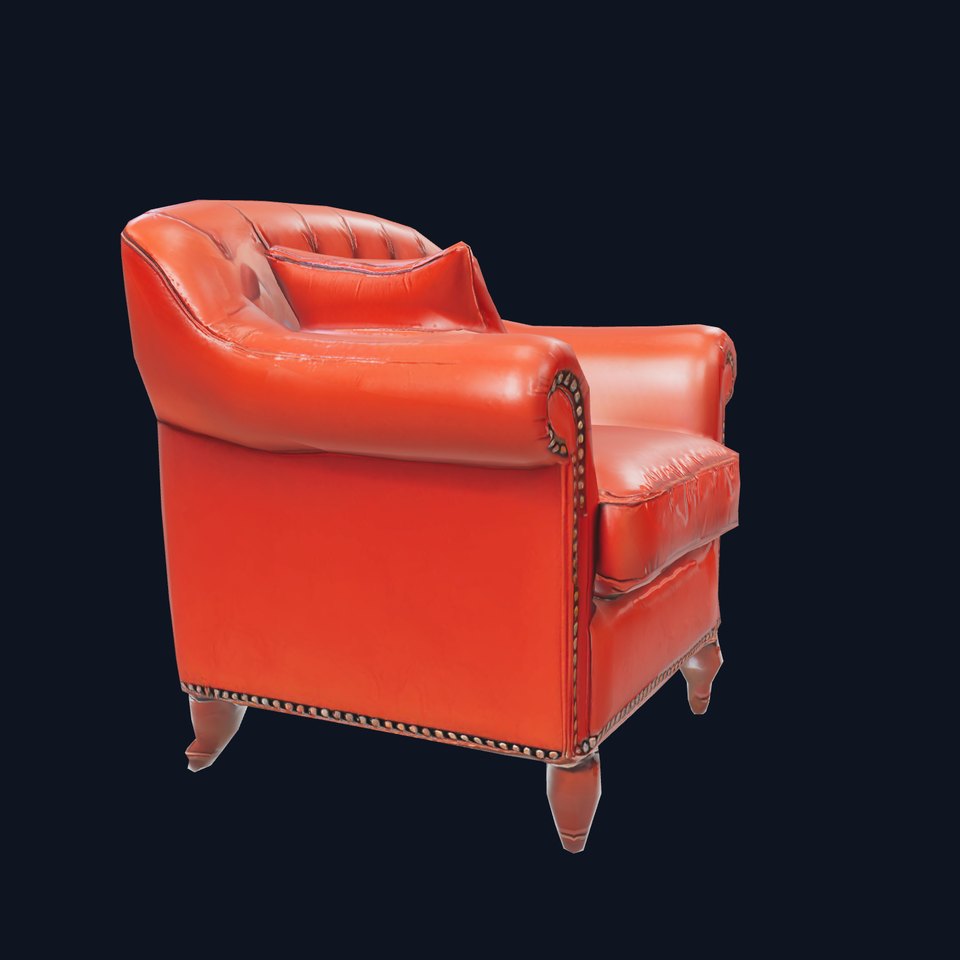 Vintage Leather Armchair model pack
