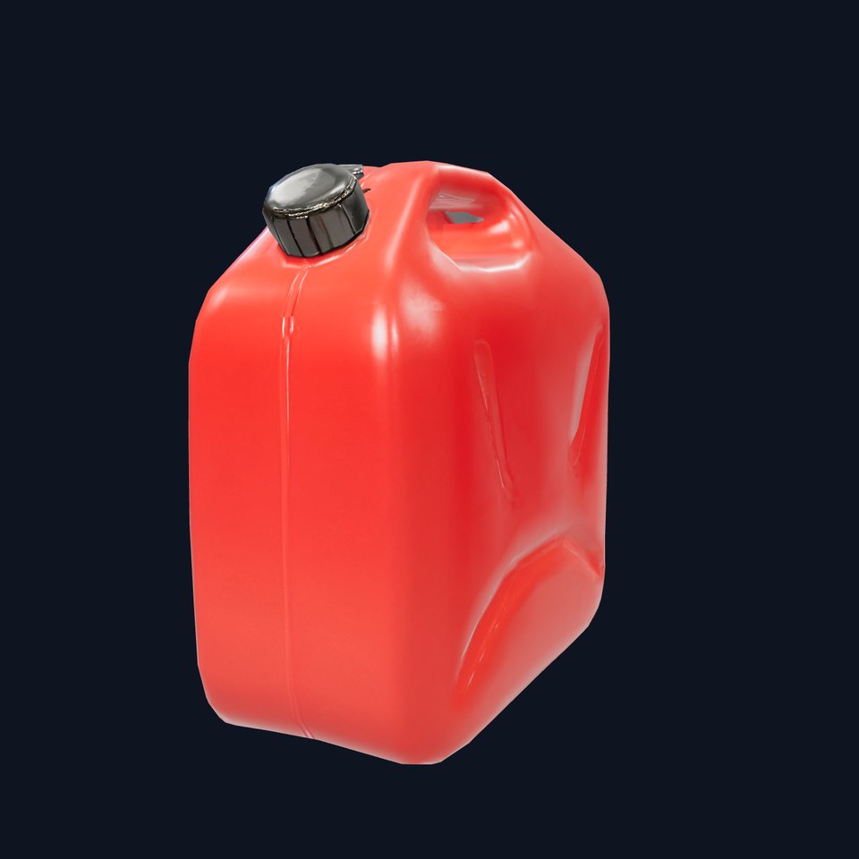 Red Plastic Fuel Canister model pack