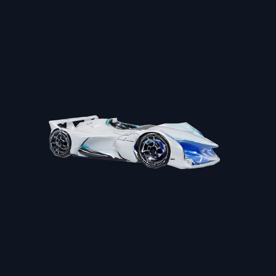 Futuristic White Racer model pack