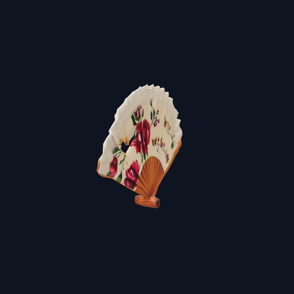 Floral Lace Fan model pack