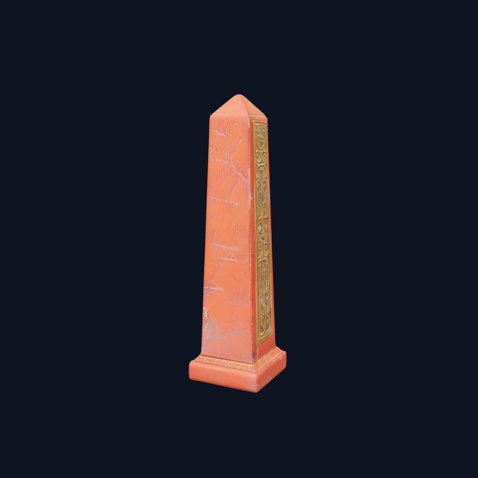 Ornate Red Obelisk model pack