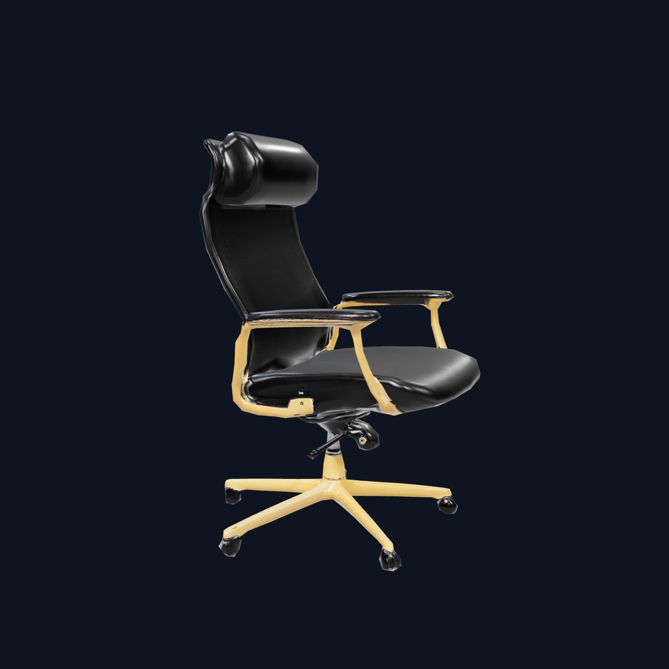 Luxury Black Office Chair model pack