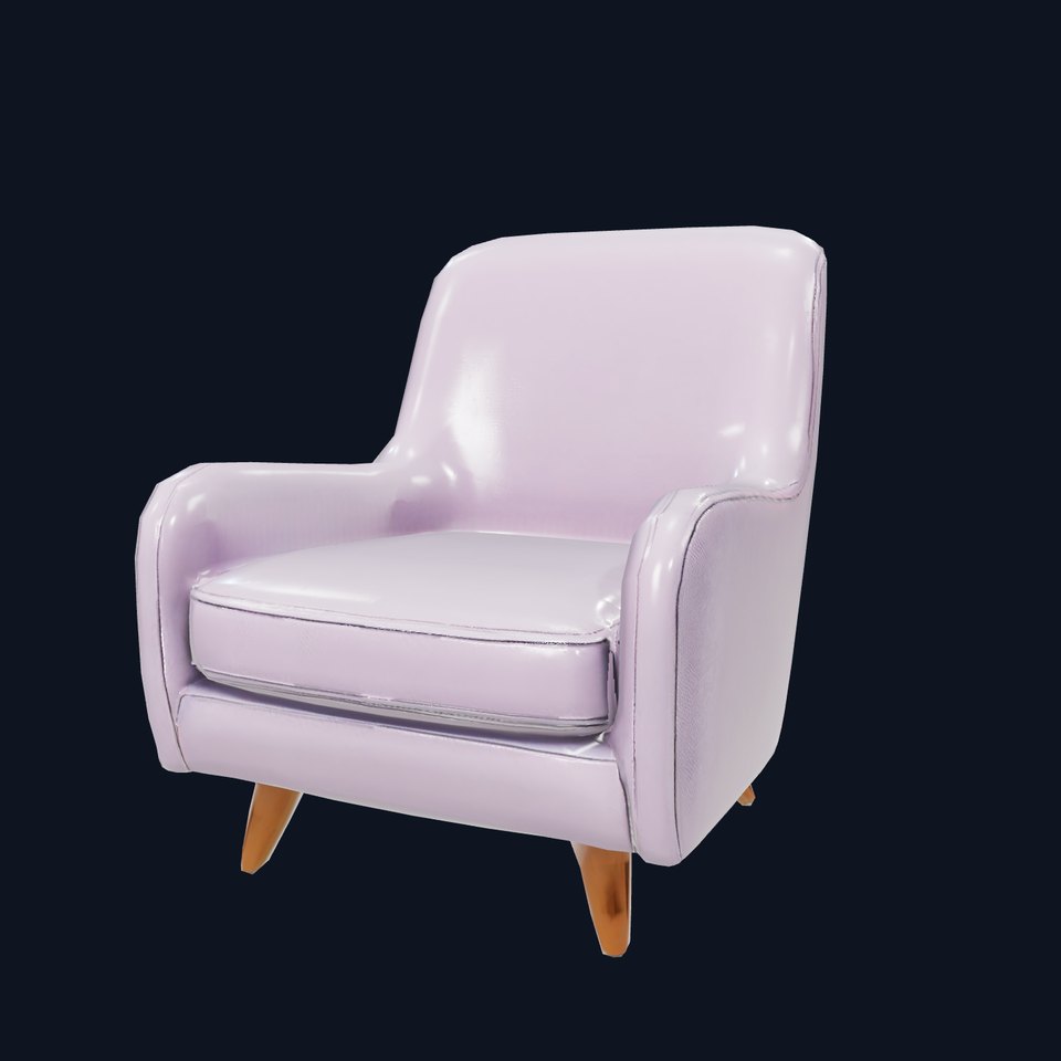 Lavender Armchair model pack