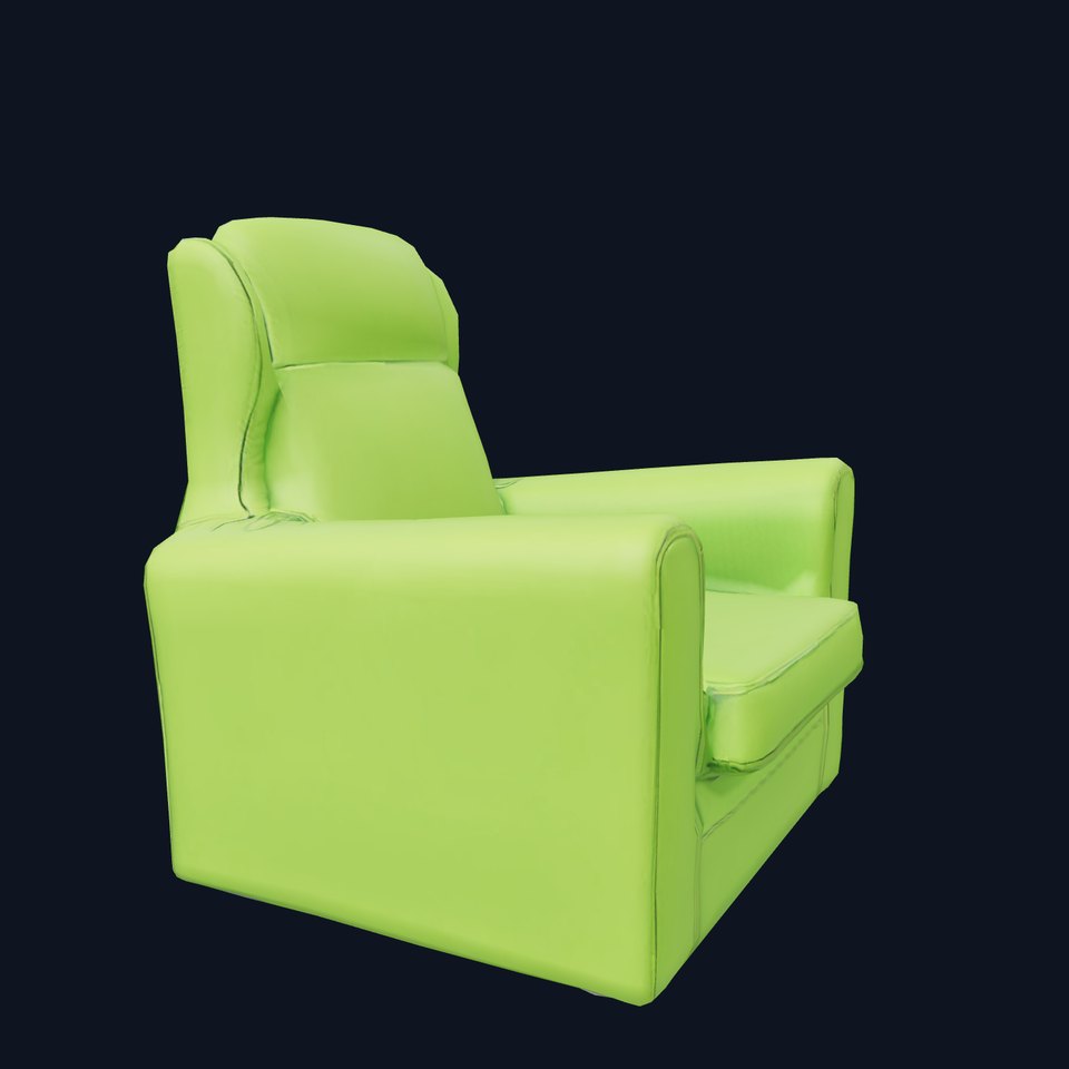 Vibrant Green Armchair model pack