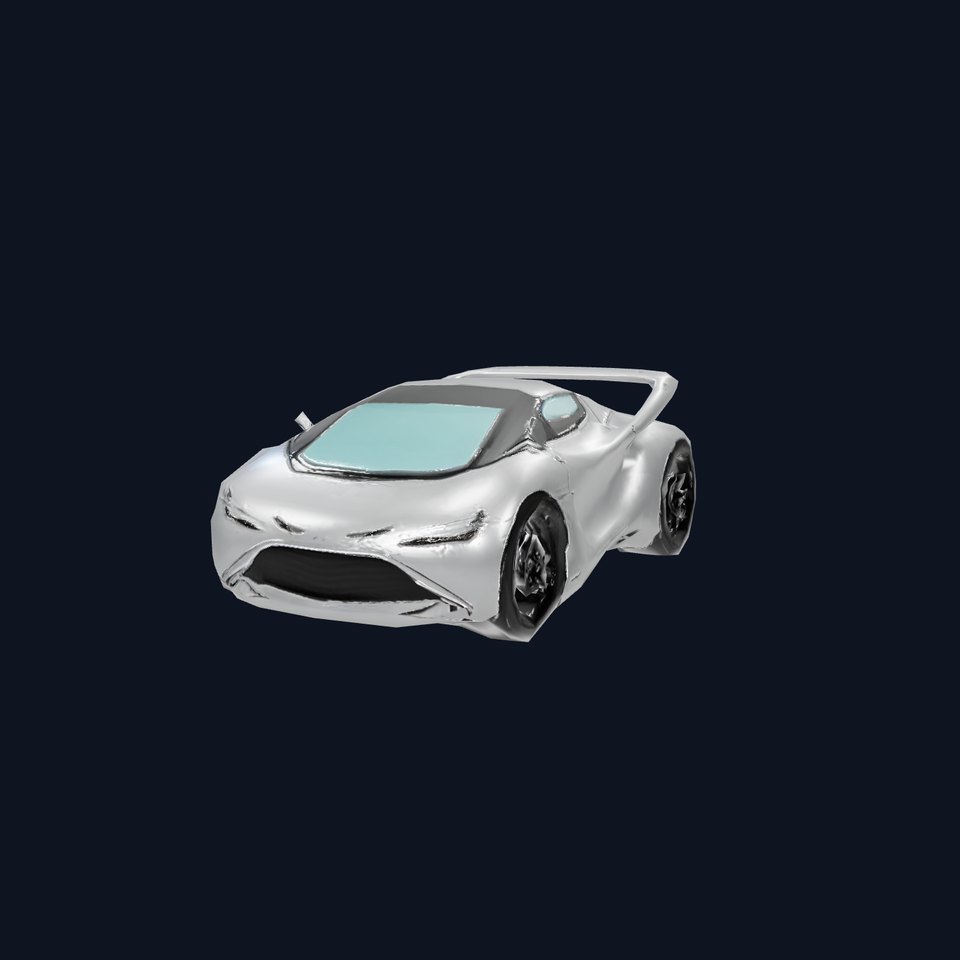 Futuristic Silver Supercar model pack