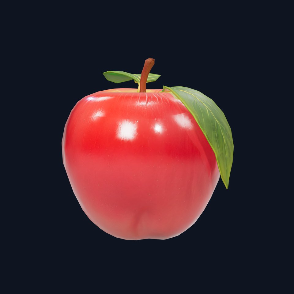 Glossy Red Apple model pack