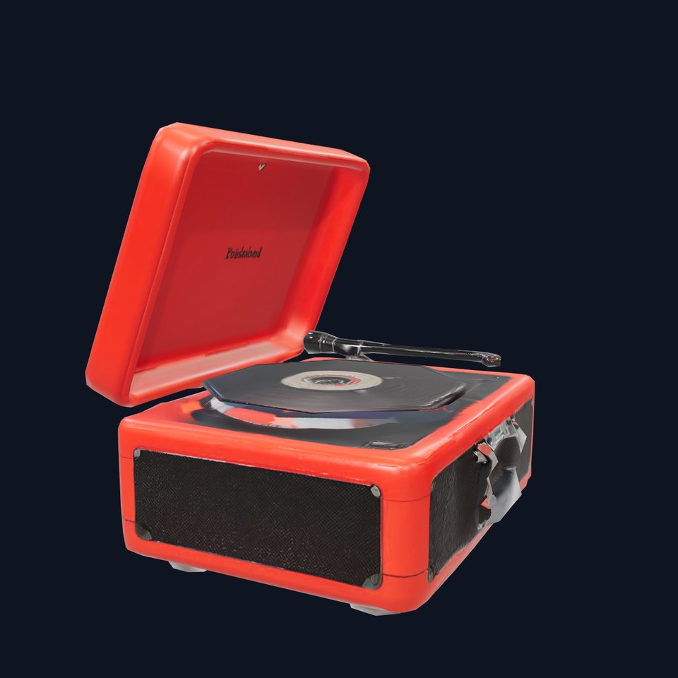 Vintage Red Turntable model pack