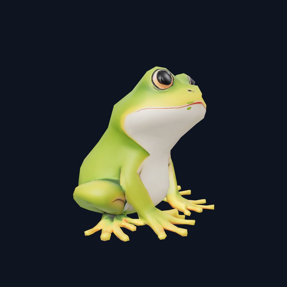Vibrant Frog Character model pack