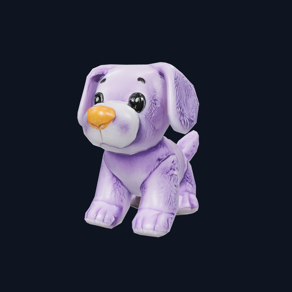 Purple Plush Puppy model pack