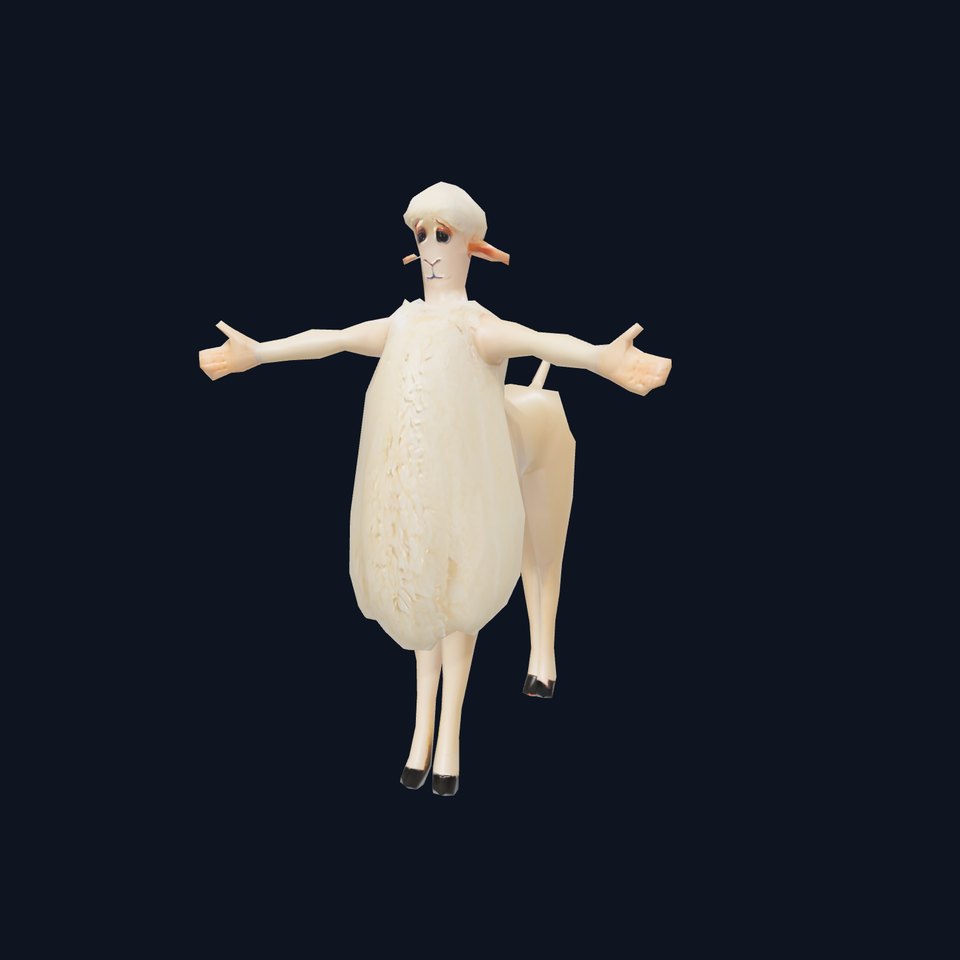 Fluffy Sheep Character model pack