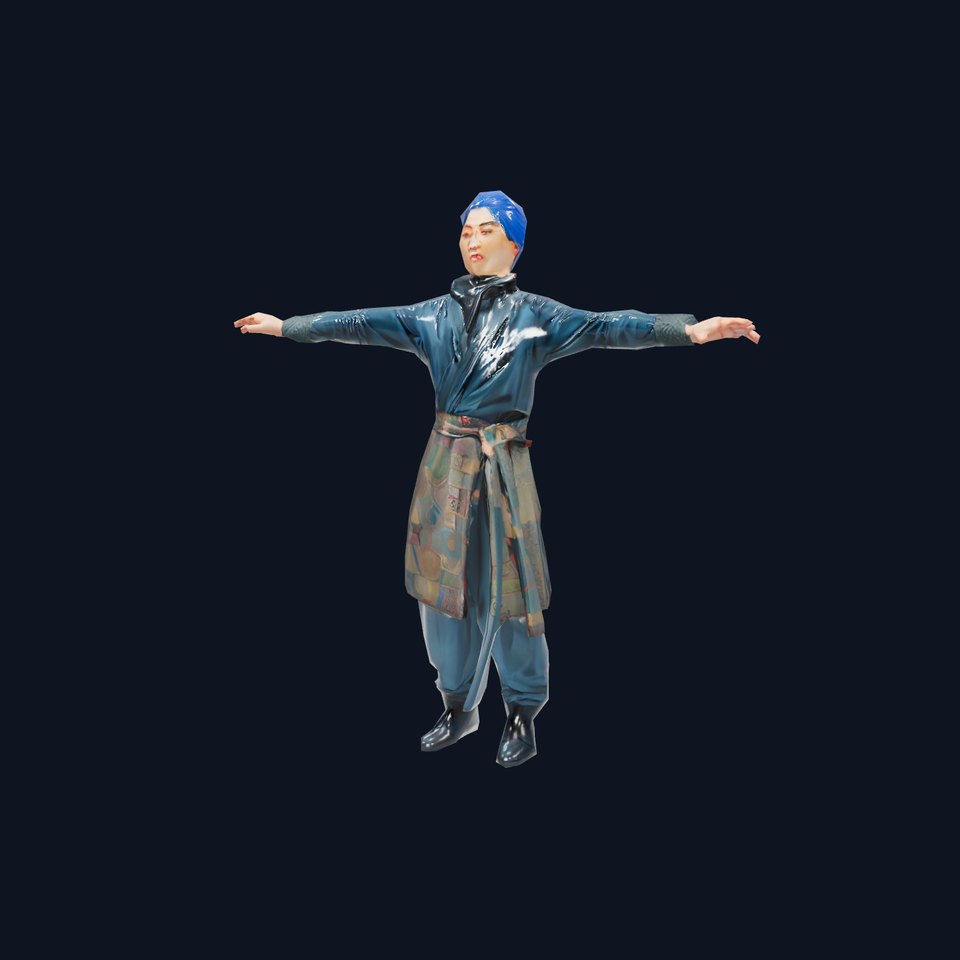 Stylish BlueHaired Character model pack