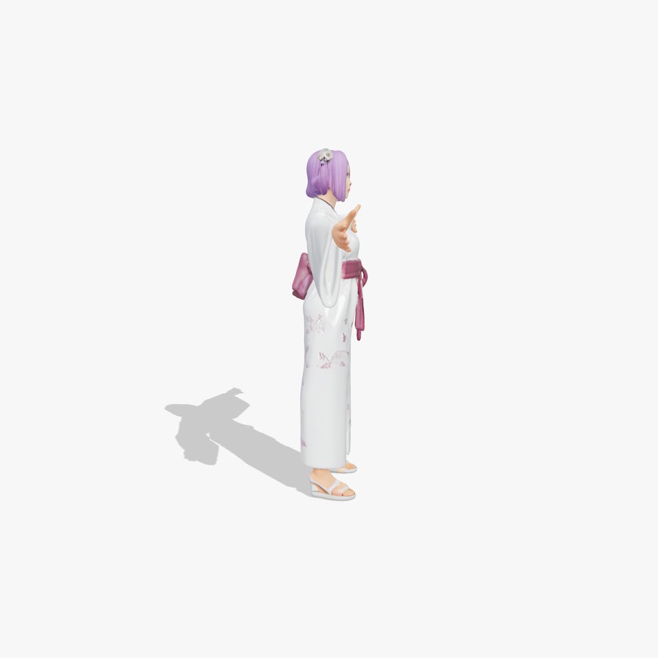 Elegant Kimono Character model pack