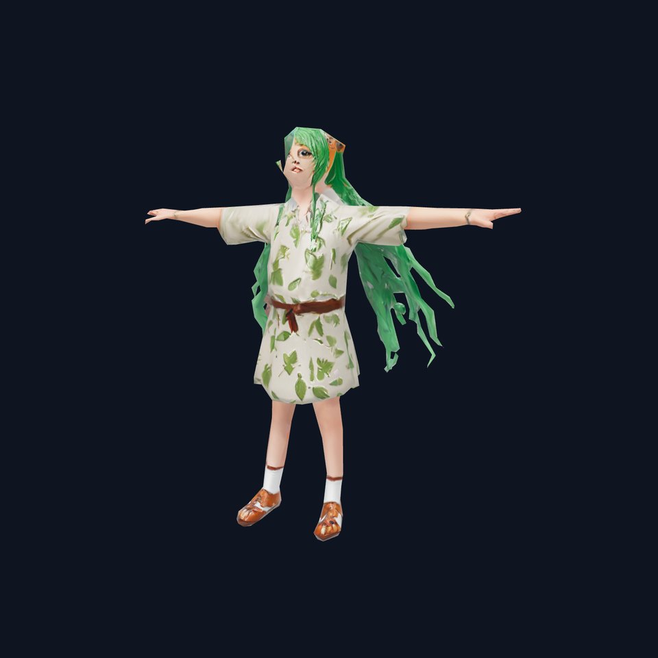 Green Haired Girl model pack