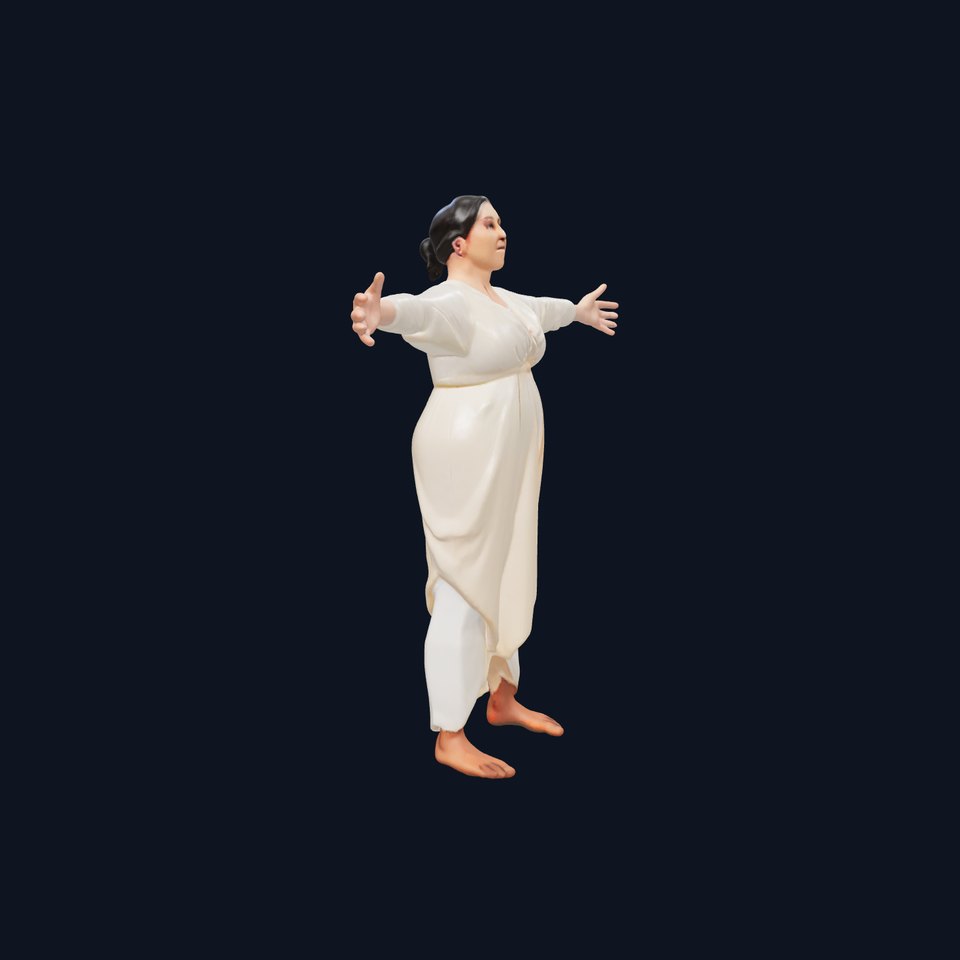 Elegant Maternity Dress model pack