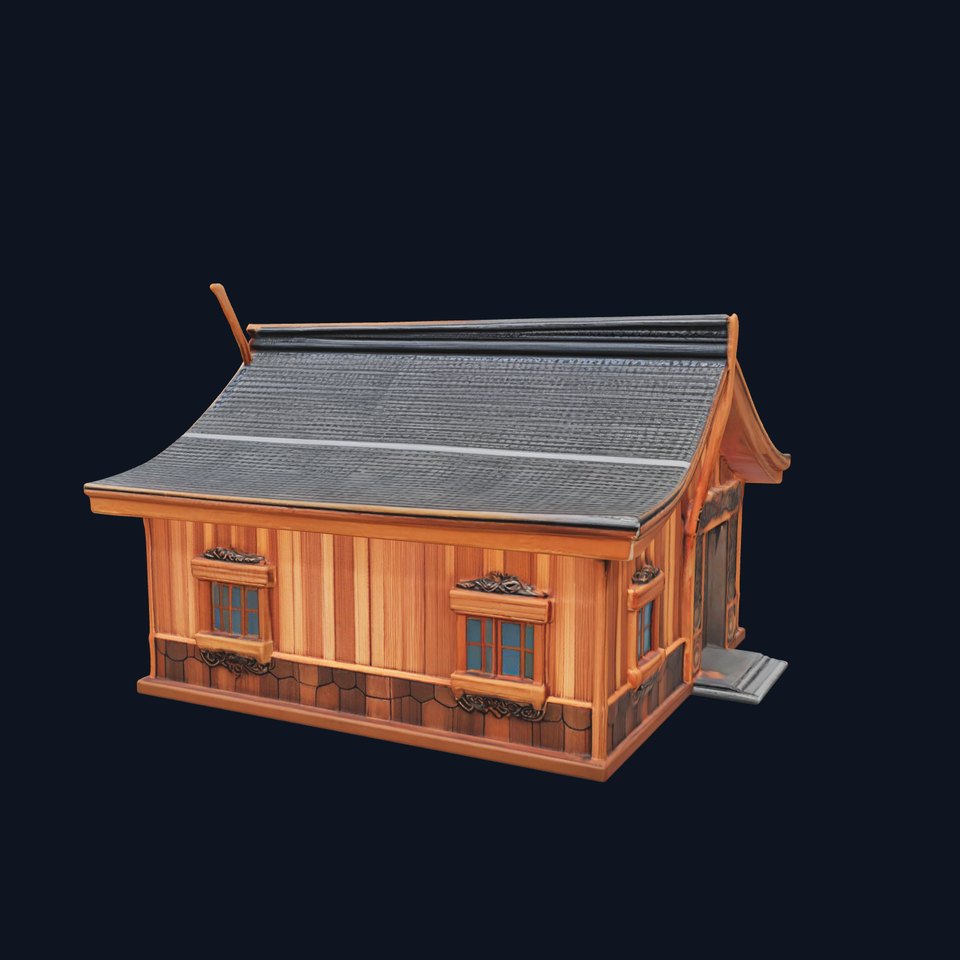 Ornate Wooden House model pack
