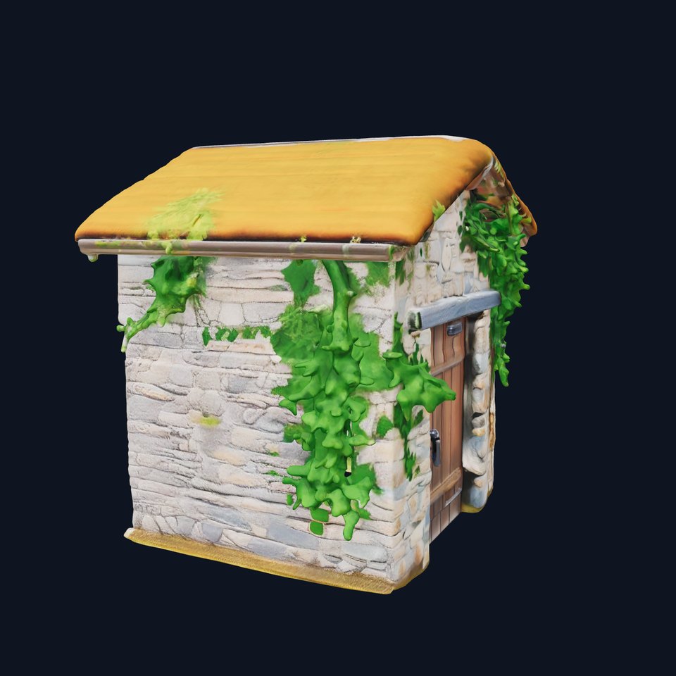 Rustic Stone Cottage model pack