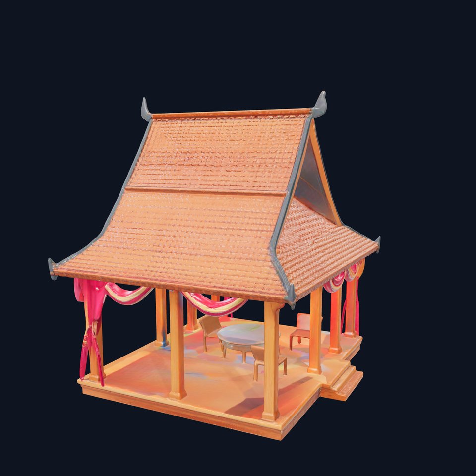 Elegant Thai Pavilion model pack