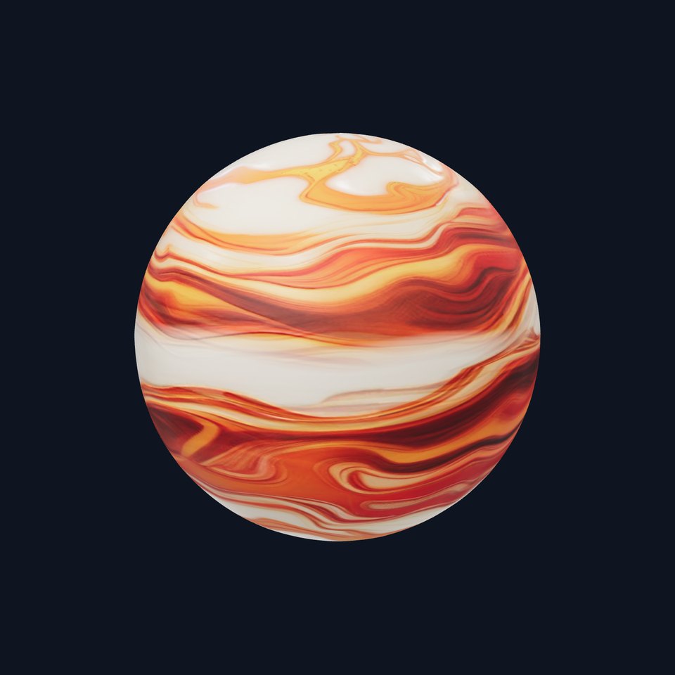 HQ PBR Textures Set Marble Orange Veined