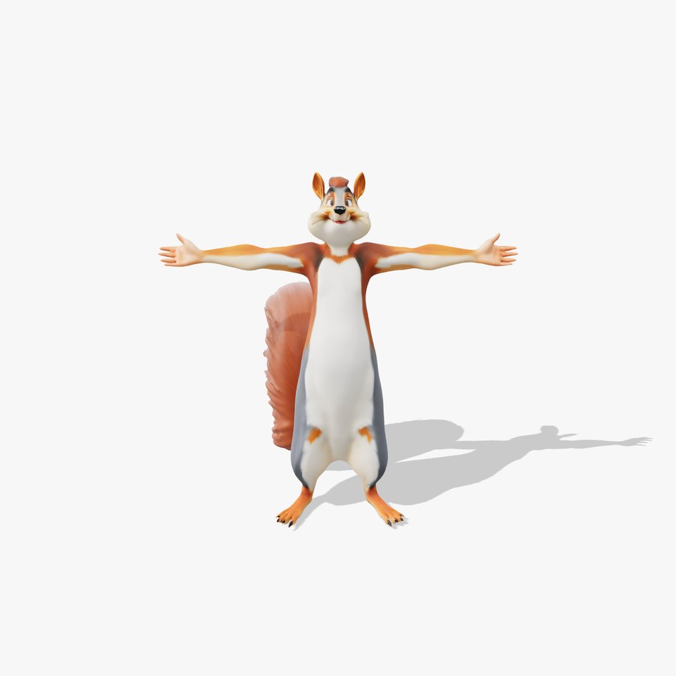 Friendly Squirrel Character model pack
