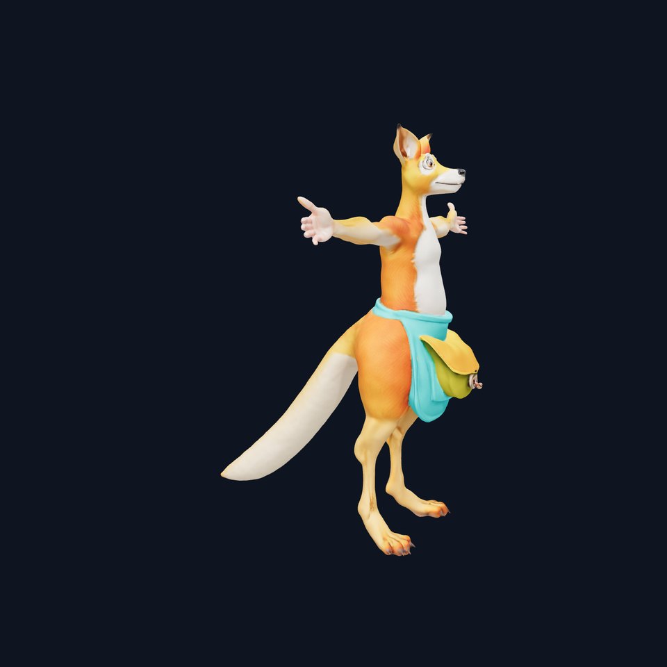 Cheerful Kangaroo model pack