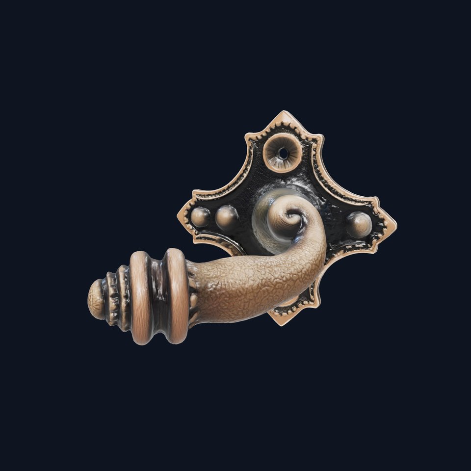 Ornate Bronze Handle model pack