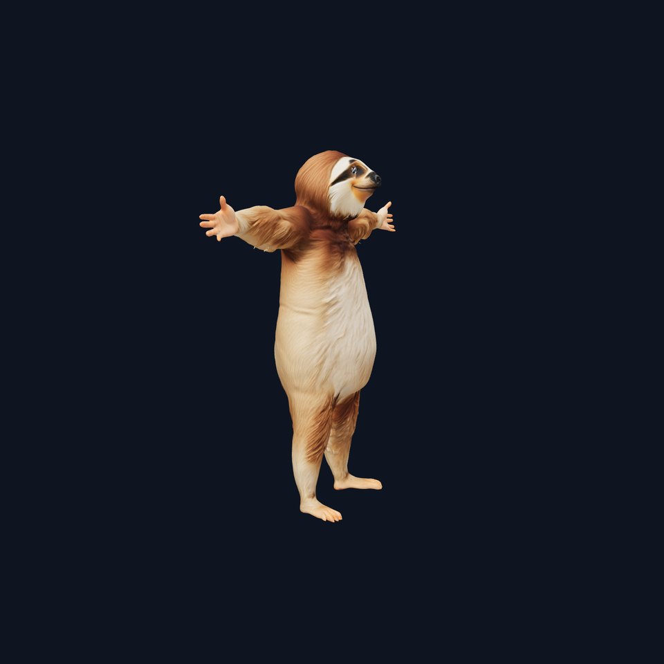 Charming Sloth Character model pack