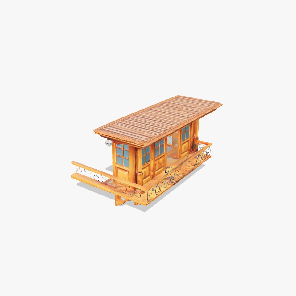Rustic Wooden Balcony model pack