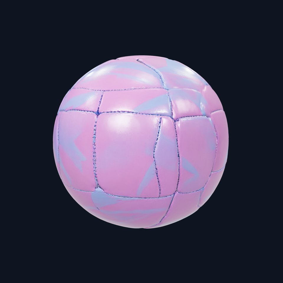 Pink Gradient Soccer Ball model pack