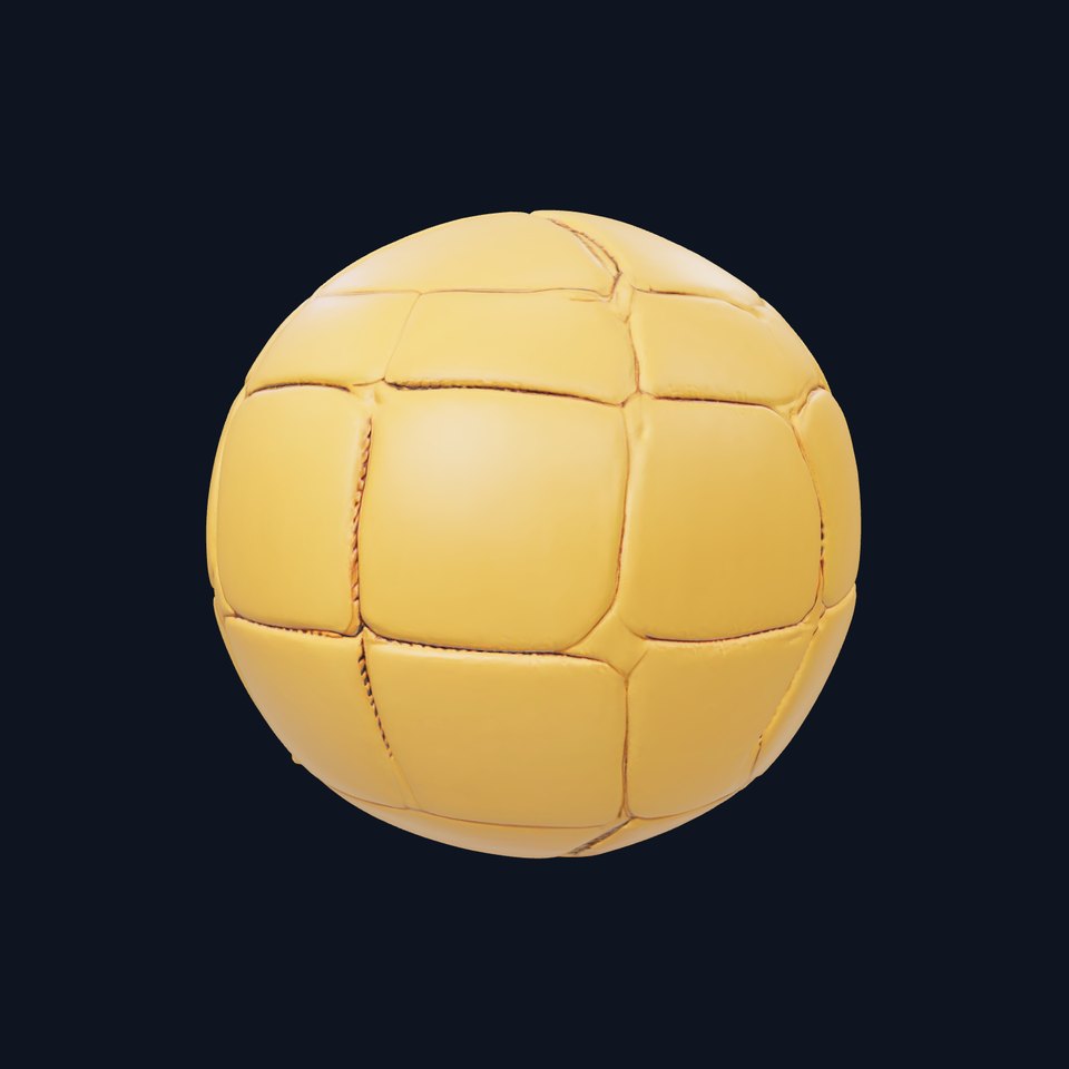 Golden Soccer Ball model pack