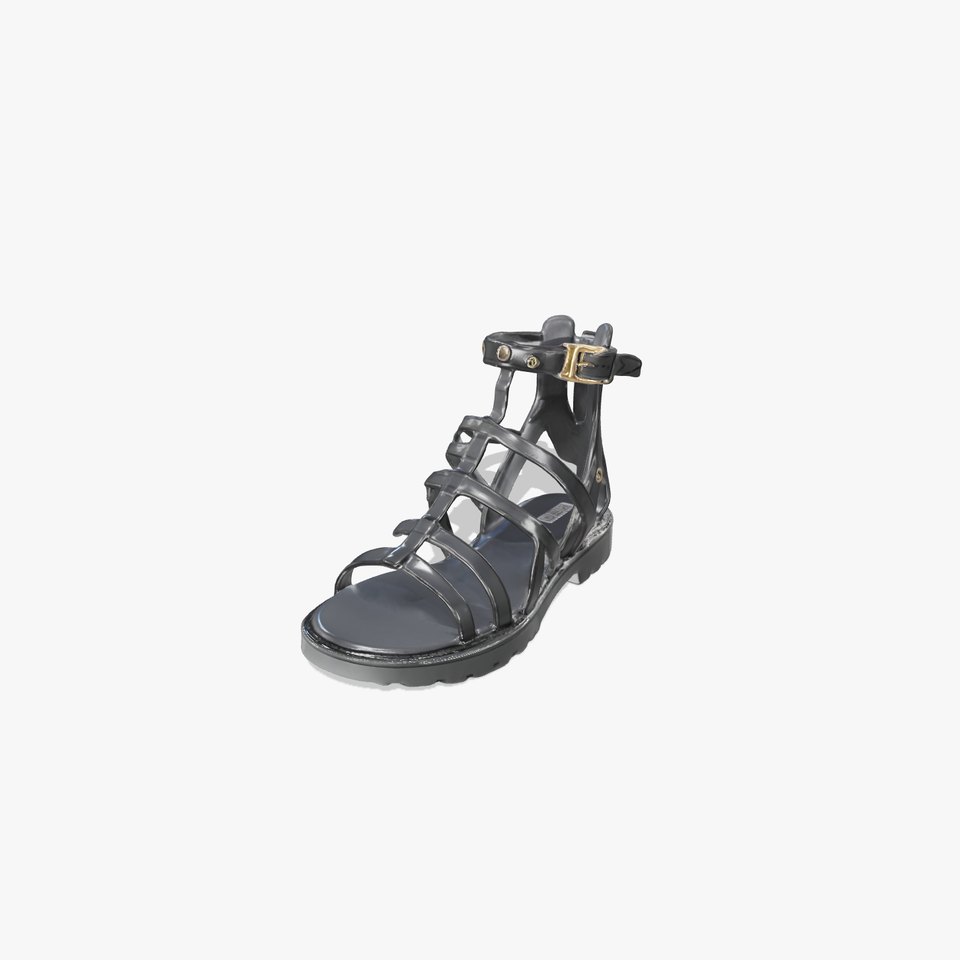 Sleek Black Sandal model pack