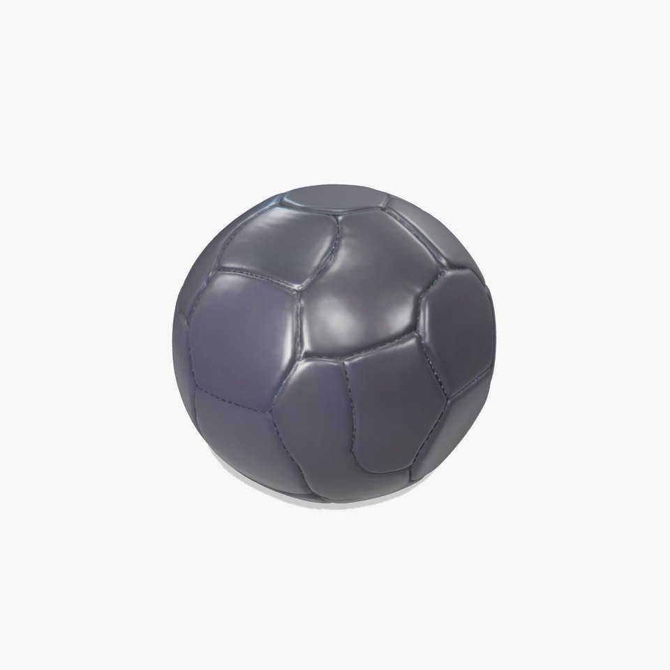 Sleek Black Soccer Ball model pack