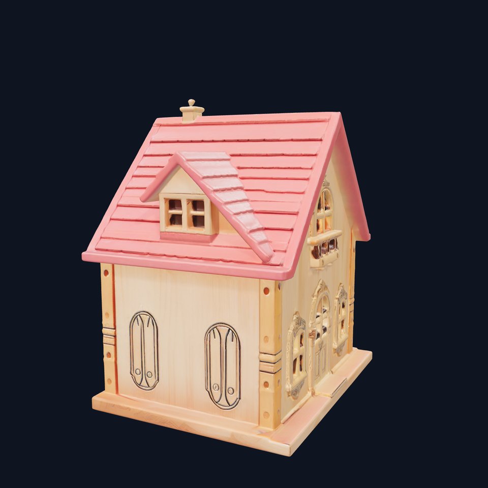 Charming Pink Dollhouse model pack