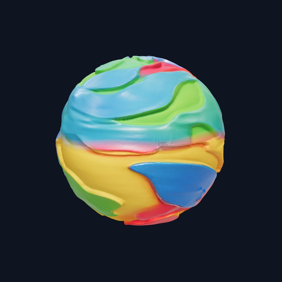 HQ PBR Textures Set Colorful Glossy Organic