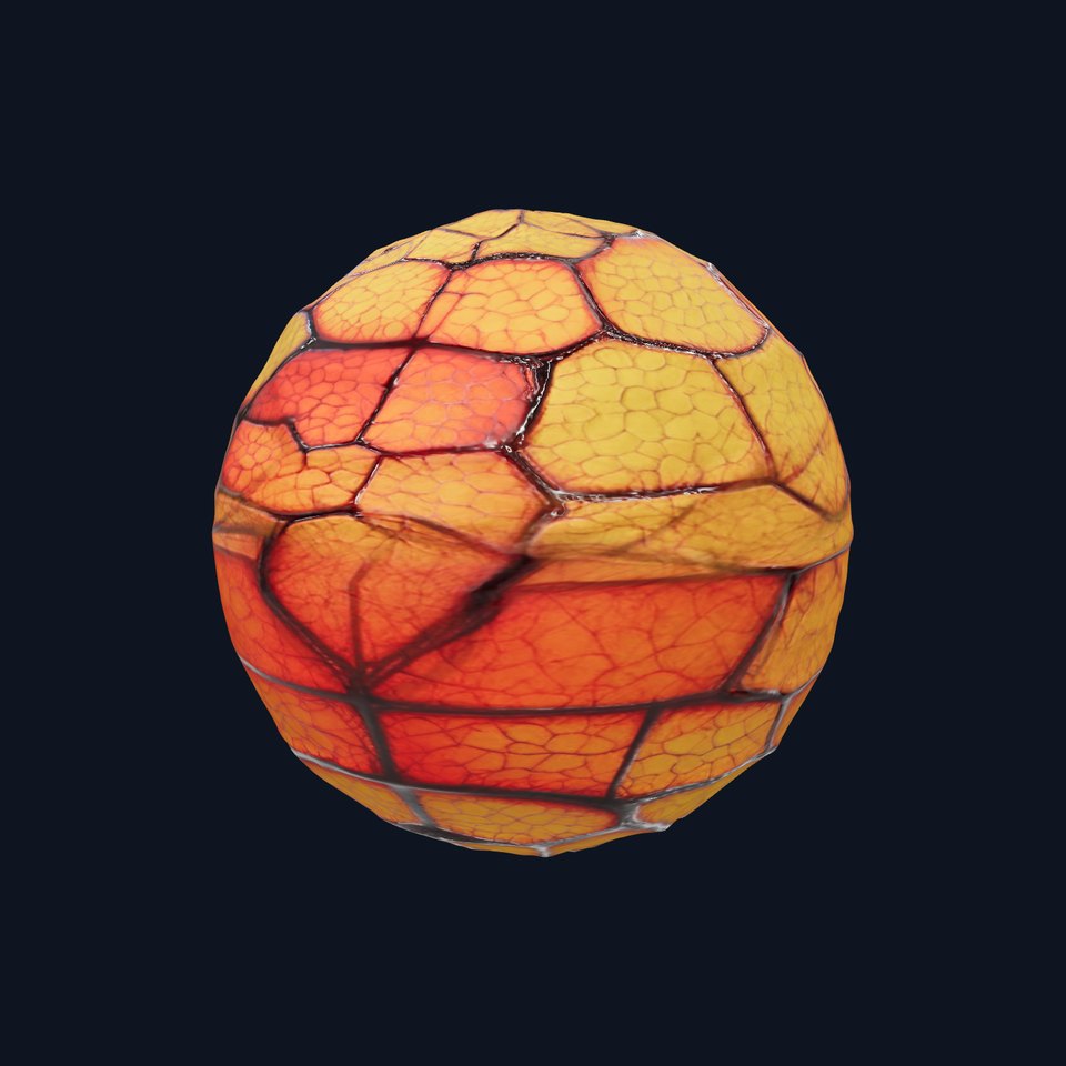 HQ PBR Textures Set Cracked Honeycomb Glossy