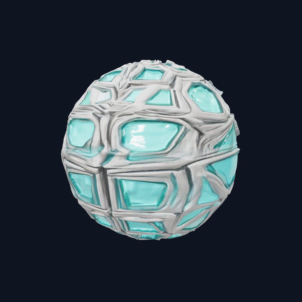 Geometric SciFi Hexagon Panels HQ PBR Textures Set