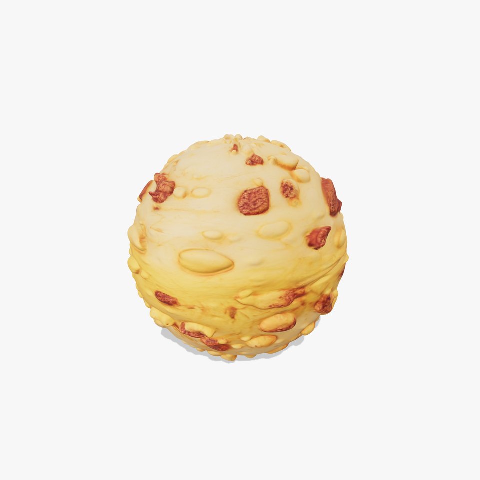 Crunchy Nutty Cookie Dough HQ PBR Textures Set