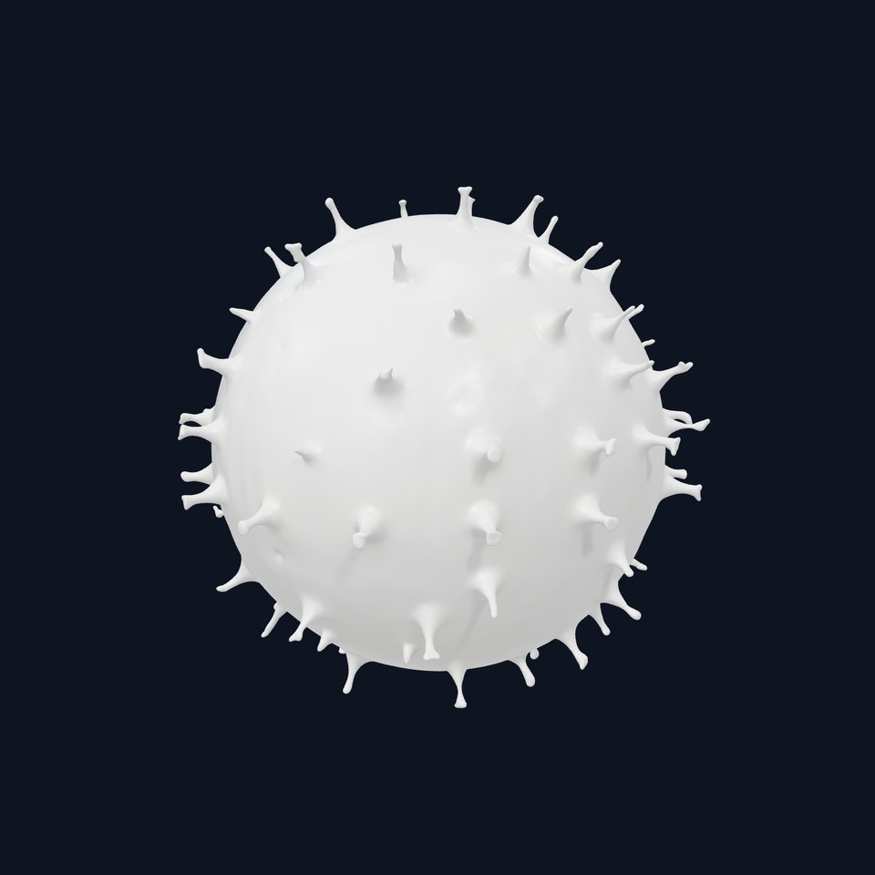 Spiky White Sphere model pack