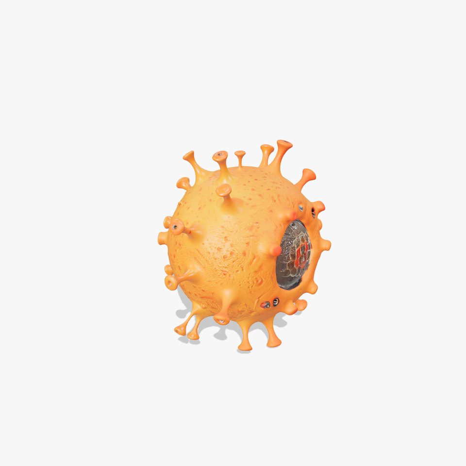 Spiky Orange Sphere model pack