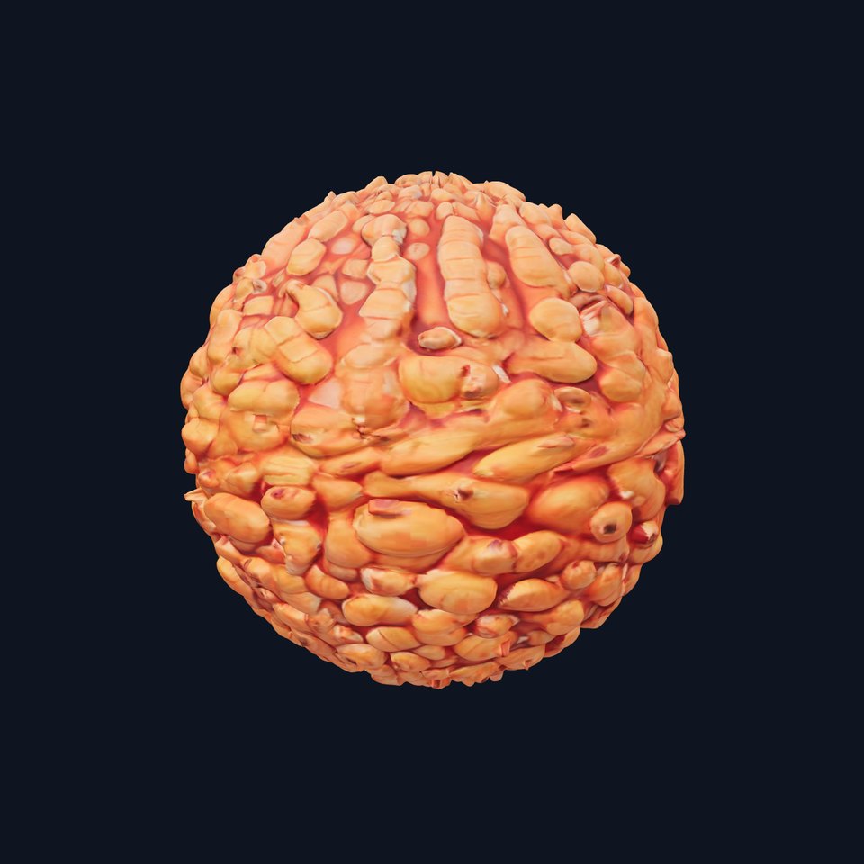 HQ PBR Textures Set Organic Worms Cluster