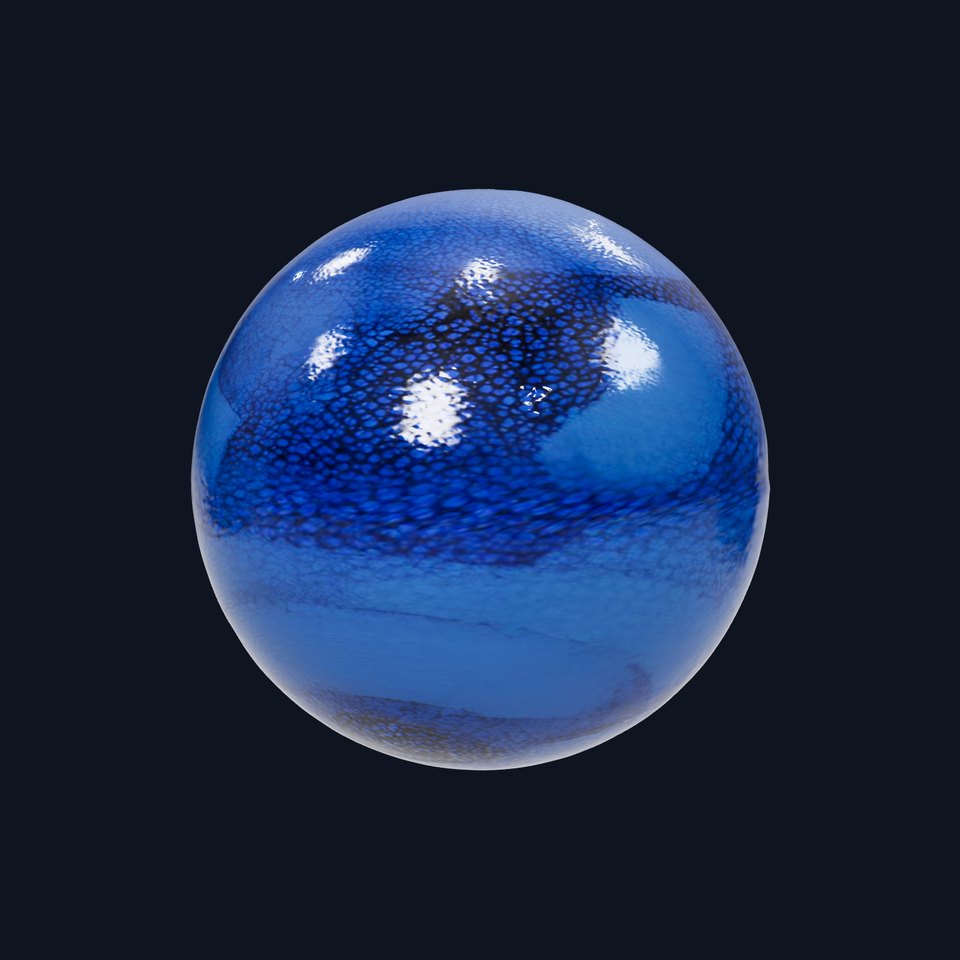 HQ PBR Textures Set Blue Speckled Gloss Ceramic