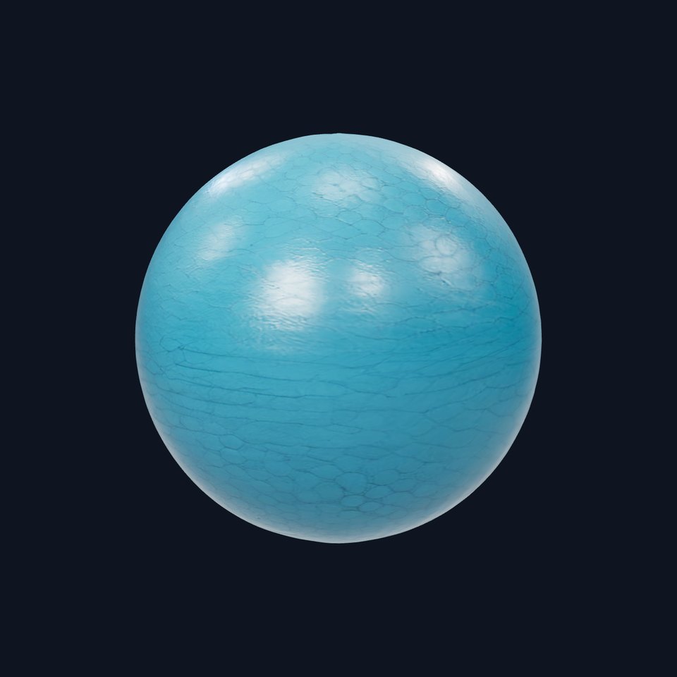 HQ PBR Textures Set Teal Hexagonal Pattern Glossy