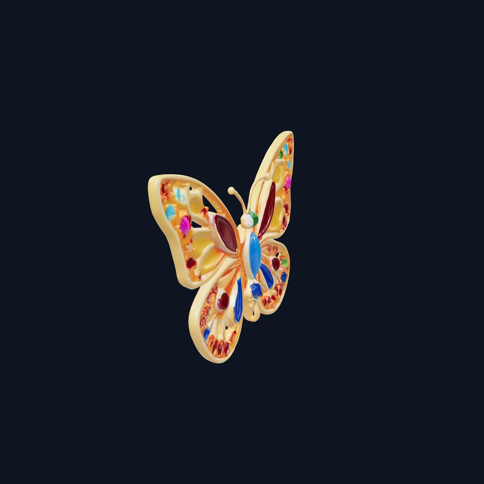 Colorful Gem Butterfly model pack