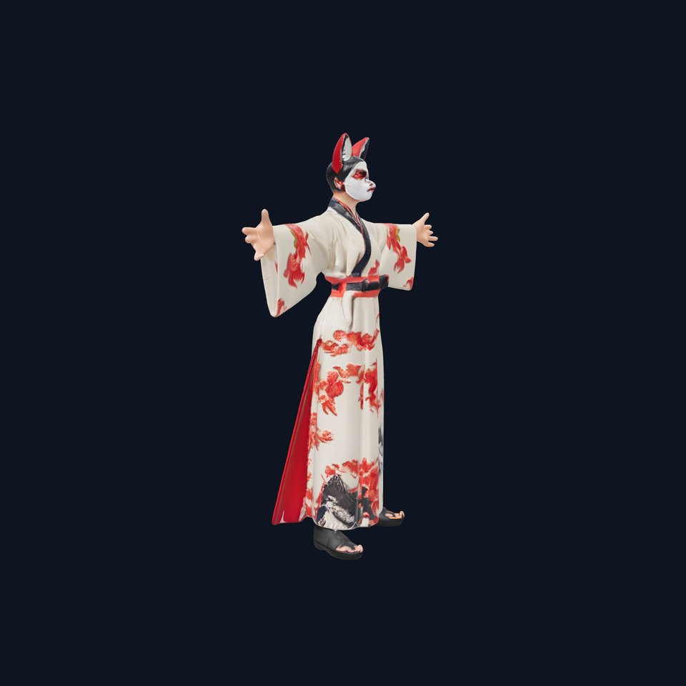 Traditional Kimono Costume model pack