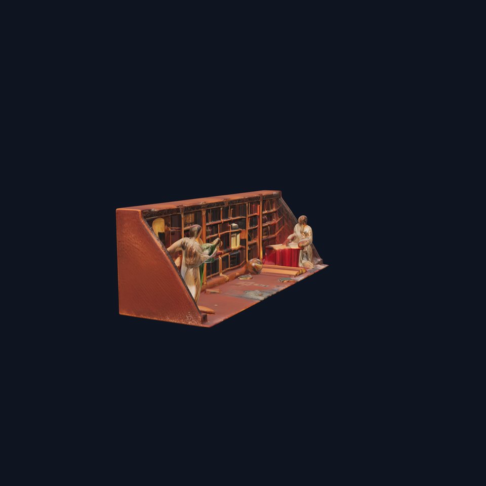 Vintage Library Diorama model pack