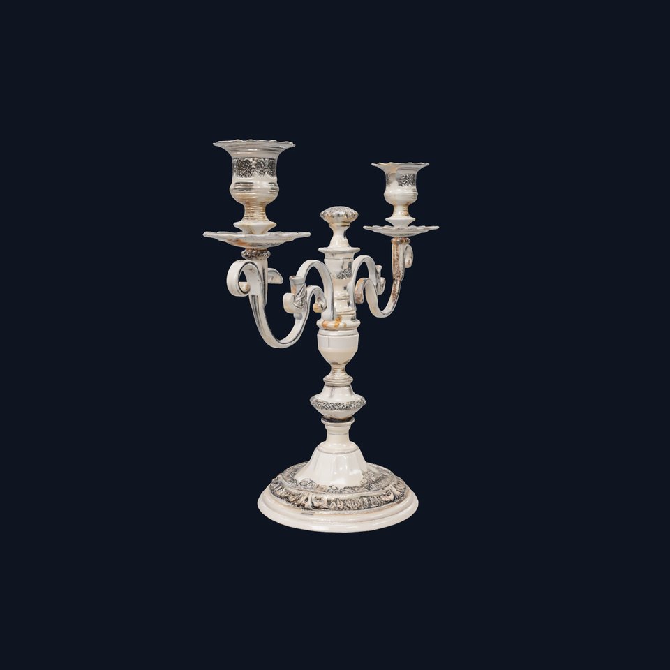 Elegant Silver Candelabra model pack